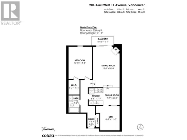 Vancouver, BC V6J2B9,1640 West 11TH AVE #201