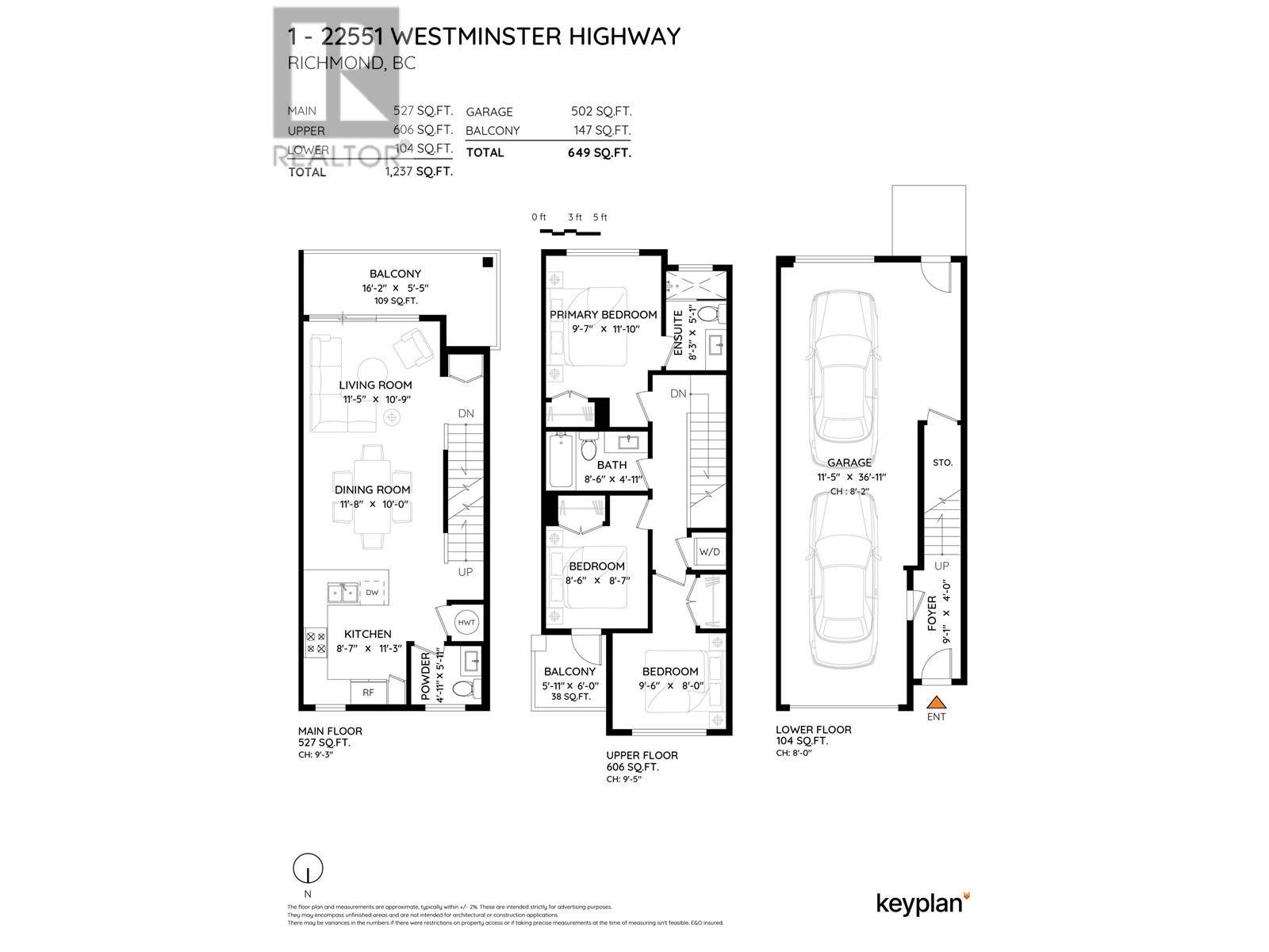 Richmond, BC V6V1B6,22551 WESTMINSTER HWY #1