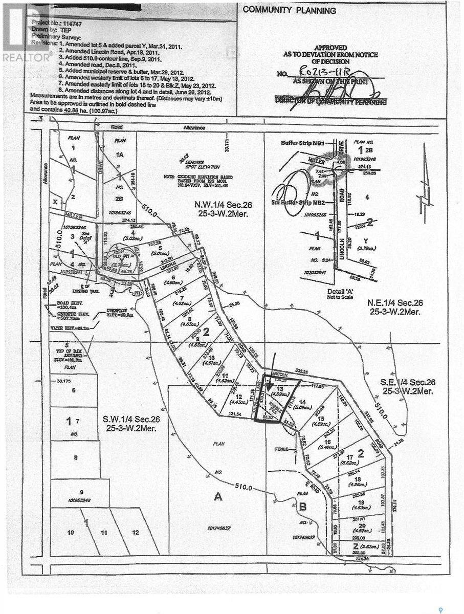 Cherrydale Golf Course Acreage Lot 13, Wallace Rm No. 243, SK S3N2V7