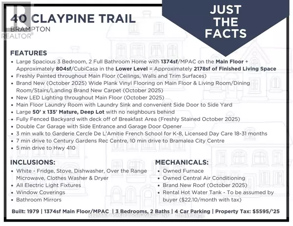 Brampton (brampton North), ON L6V3L9,40 CLAYPINE TRAIL