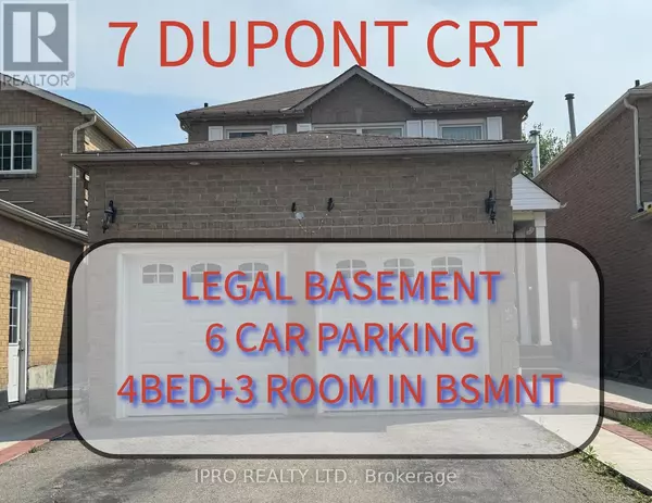 7 DUPONT COURT, Brampton (fletcher's Creek South), ON L6Y3M1