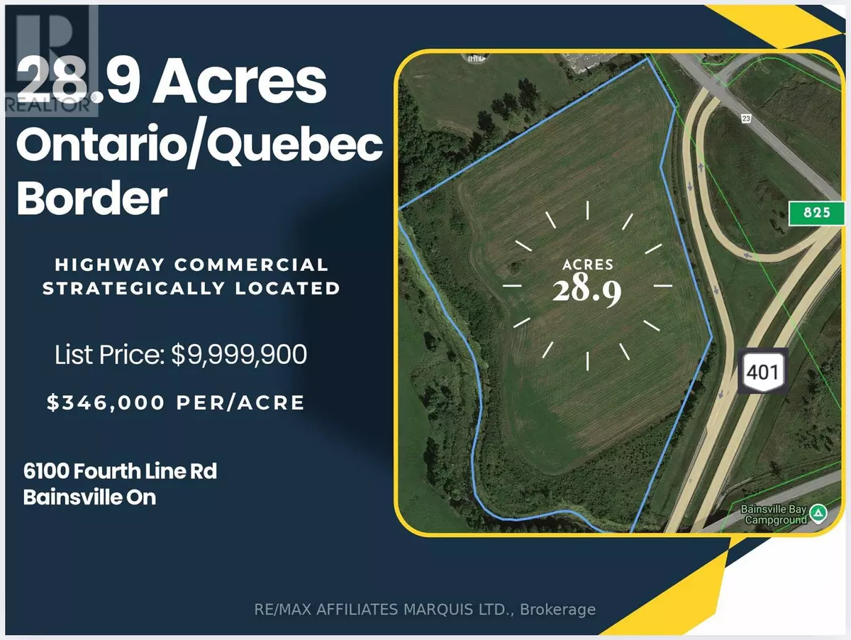 South Glengarry, ON K0C1E0,6100 FOURTH LINE RD ROAD