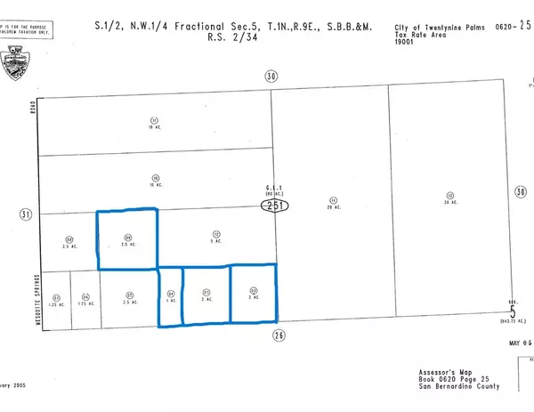 5 ACRES, 3 LOTS APN#0620-251-02/03/04-0000, 29 Palms, CA 92277