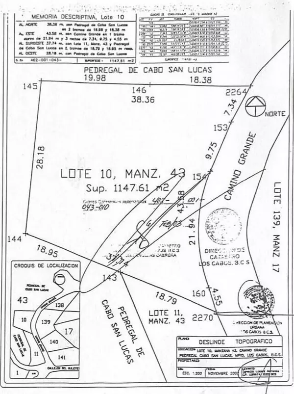 Cabo San Lucas, BCS,Camino Grande Ote