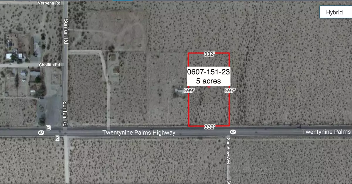 Joshua Tree, CA 92252,5 Acres On Hwy 62 Near Sunfair RD