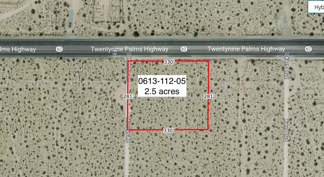 0 Acres On Hwy 62 Near Hendy'S RD, Twenty-nine Palms, CA 92277