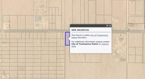 Twenty-nine Palms, CA 92277,0 Acres On Hwy 62 Near Kern BLVD