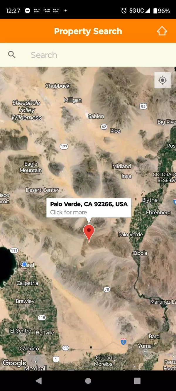 Palo Verde, CA 92266,0 0 Ca.