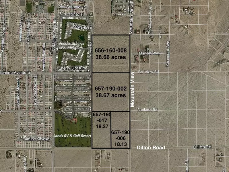 114 Acres Dillon &amp; Moutain Vie, Desert Hot Springs, CA 92241