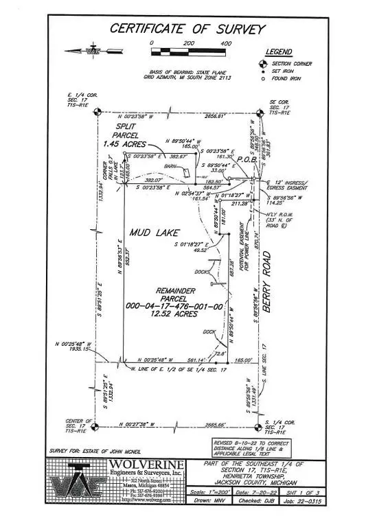 Pleasant Lake, MI 49272-9703,0 E Berry Road