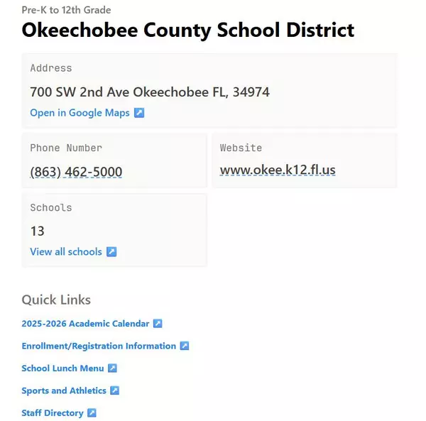 Okeechobee, FL 34972,17820 NW 280th ST