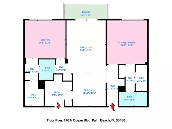 Palm Beach, FL 33480,170 N Ocean BLVD 508