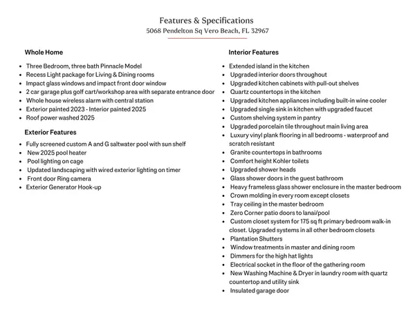 Vero Beach, FL 32967,5068 Pendelton SQ