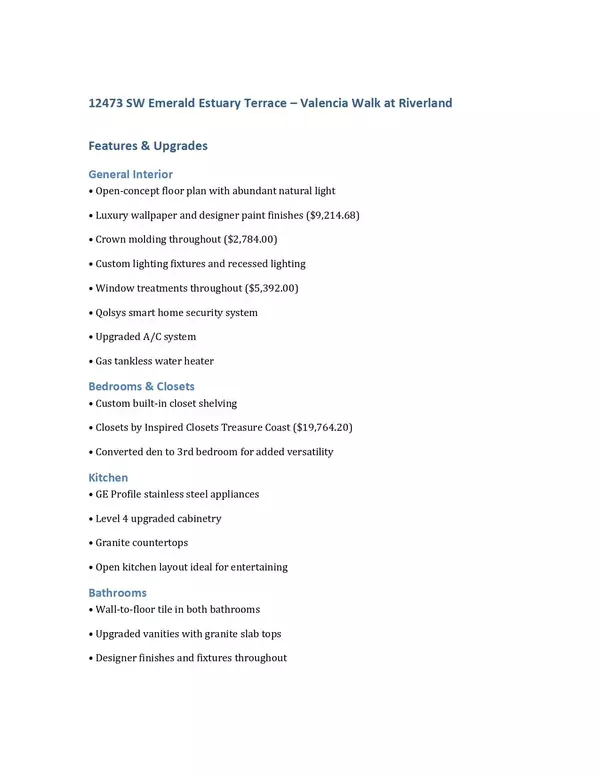 Port Saint Lucie, FL 34987,12473 SW Emerald Estuary TER