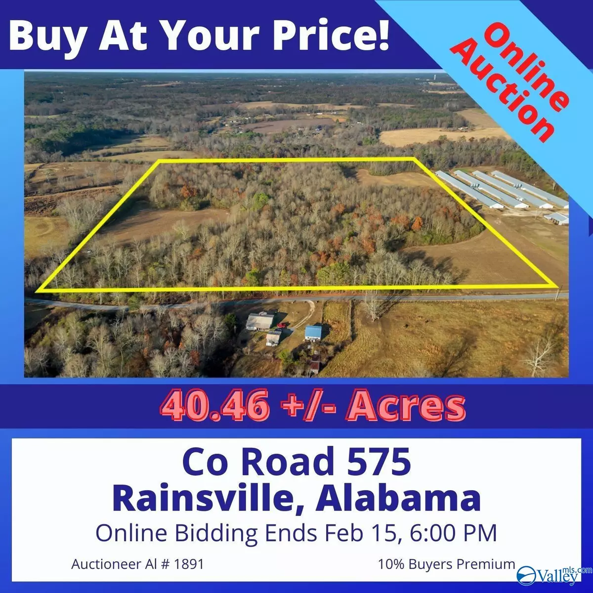 Rainsville, AL 35986,40+/- Acres County Road 575