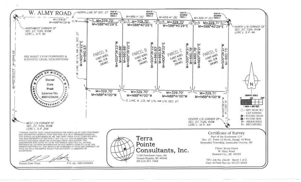 Reynolds Twp, MI 49329,C W Almy Road