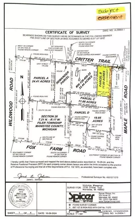 Filer Twp, MI 49660,Critter Trail Modifier: V/L Parcel B