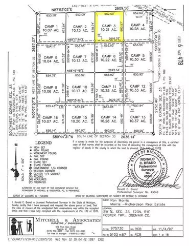 Camp 3 Sara Lane Antler Acres Lot: 3, Foster Twp, MI 48656