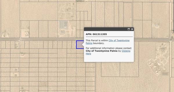 29 Palms, CA 92277,2 .5 Acres On Hwy 62 Near Hendy'S RD