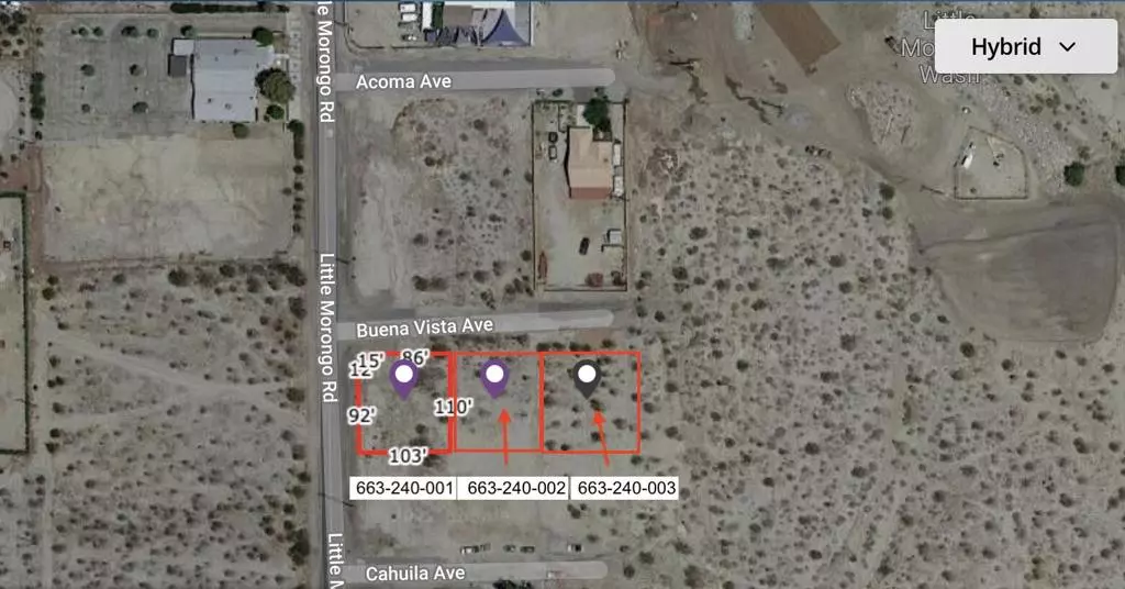 3 Vacant Lots Buena Vista, Desert Hot Springs, CA 92241