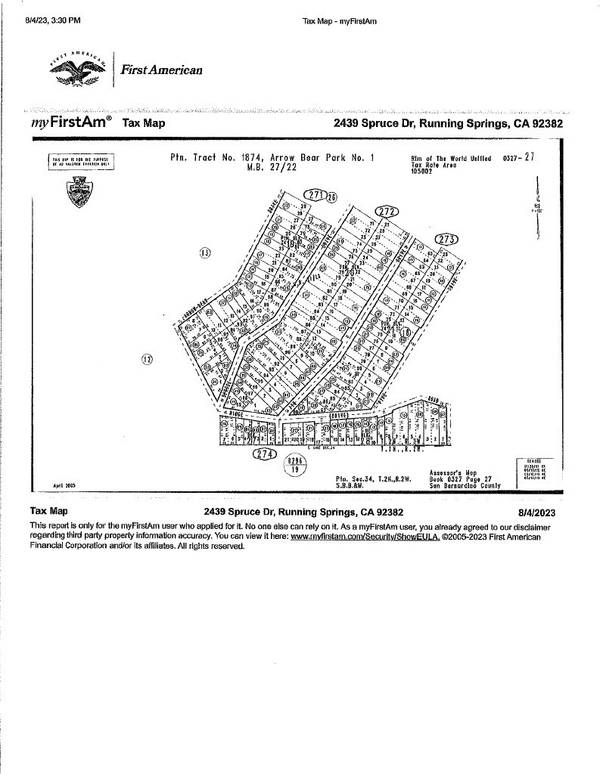 Arrowbear, CA 92382,0 Spruce DR