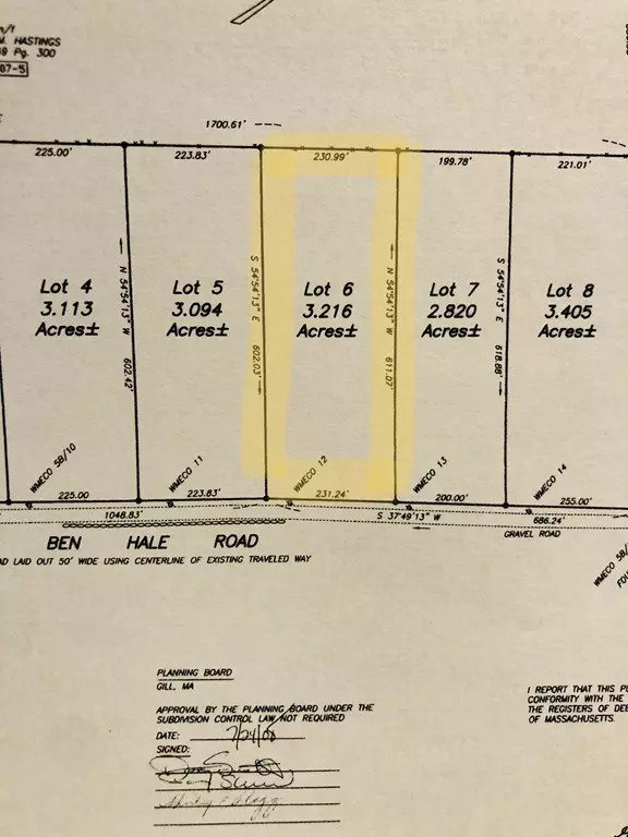 Lot 6 Ben Hale, Gill, MA 01376