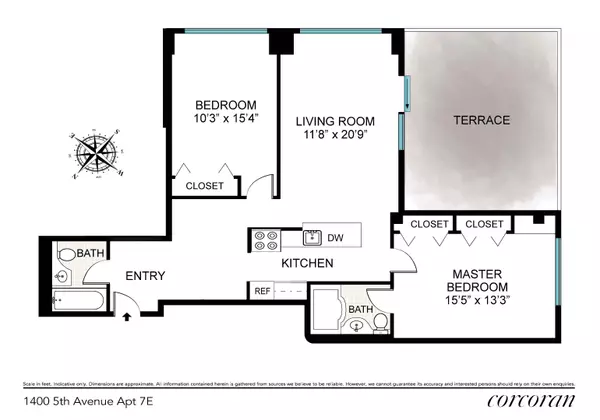 Manhattan, NY 10026,1400 5TH Avenue #7E