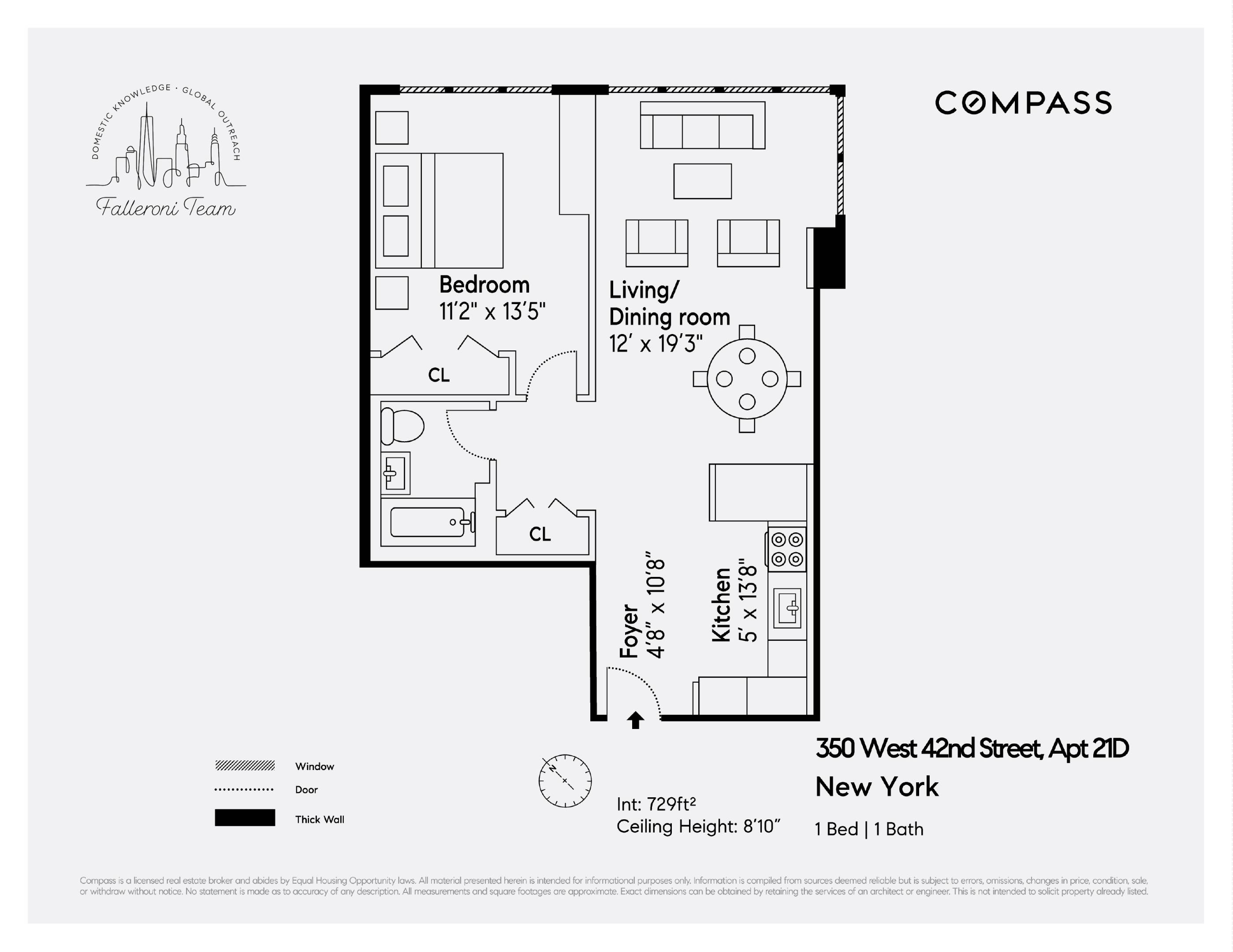 Manhattan, NY 10036,350 W 42nd Street #21D