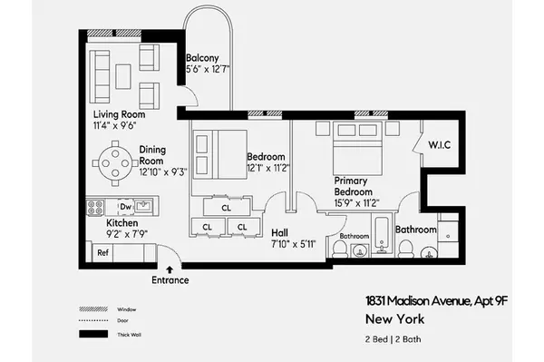 Manhattan, NY 10035,1831 Madison Avenue #9-F