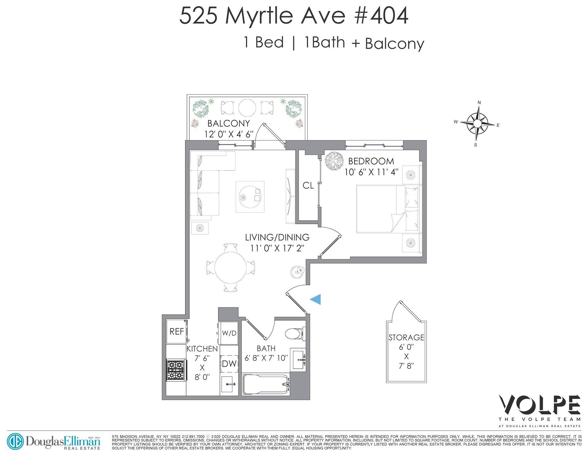 Brooklyn, NY 11205,525 MYRTLE Avenue #404
