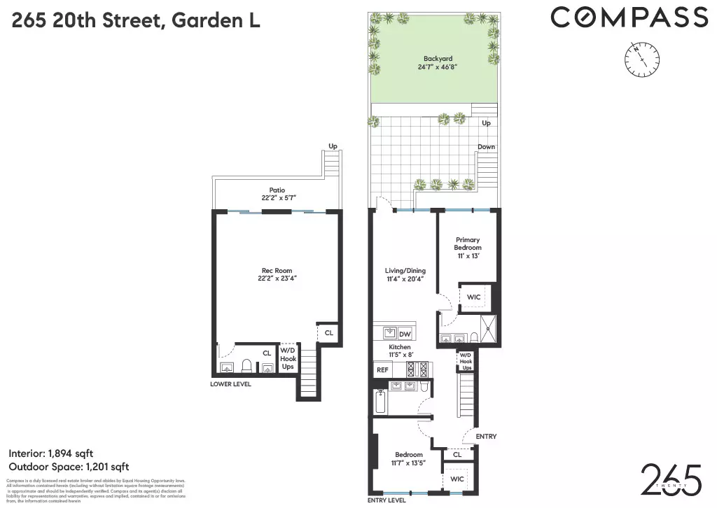 Brooklyn, NY 11215,265 20th Street #GARDEN L