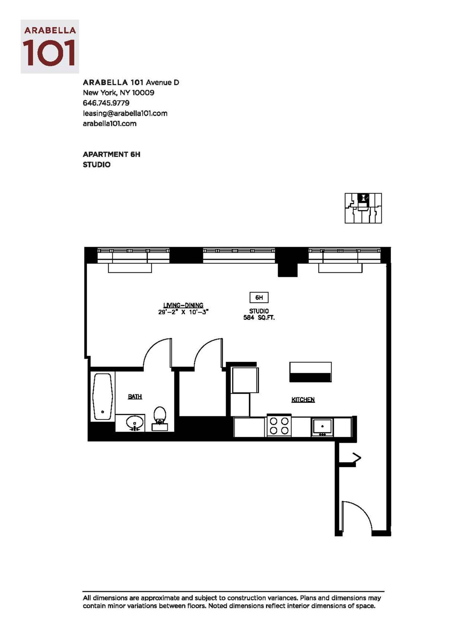 Manhattan, NY 10009,101 AVE D #6H