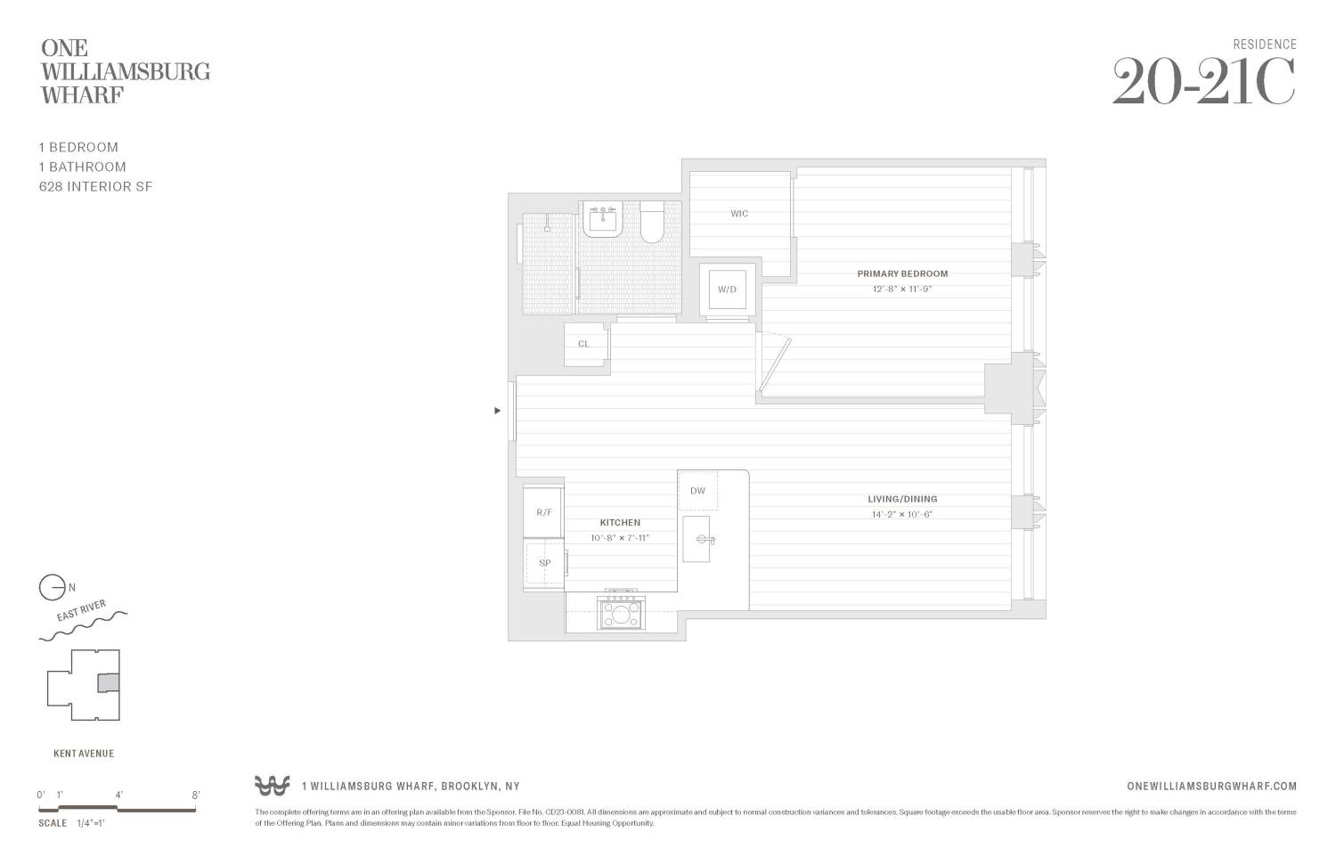 480 KENT Avenue #20C, Brooklyn, NY 11249