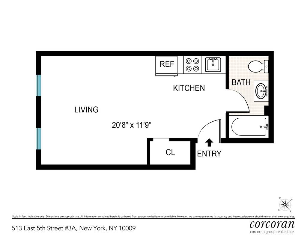 Manhattan, NY 10009,513 E 5TH Street #3A