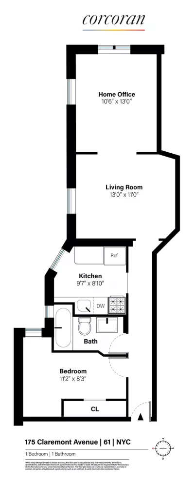 Manhattan, NY 10027,175 CLAREMONT Avenue #61