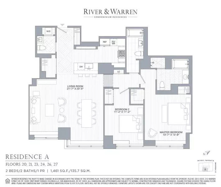 212 Warren Street #21-A, Manhattan, NY 10282