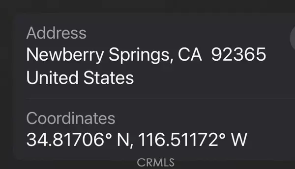 Newberry Springs, CA 92365,0 NA