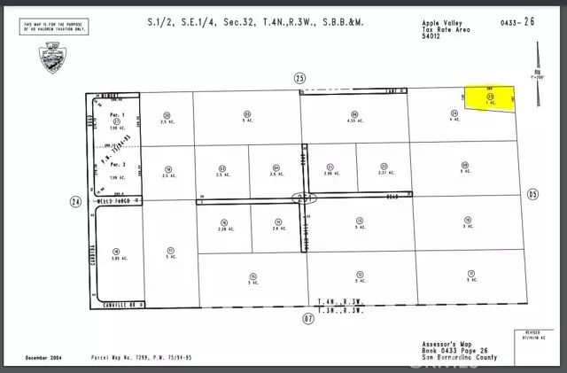Apple Valley, CA 92308,0 Memory Parcel #0433-261-23 Lane
