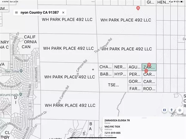 Agua Dulce, CA 91350,0 Vac/Vic Tick Canyon 1 1/2 m s Road