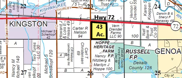 Kingston, IL 60145,43 acres State Hwy 72