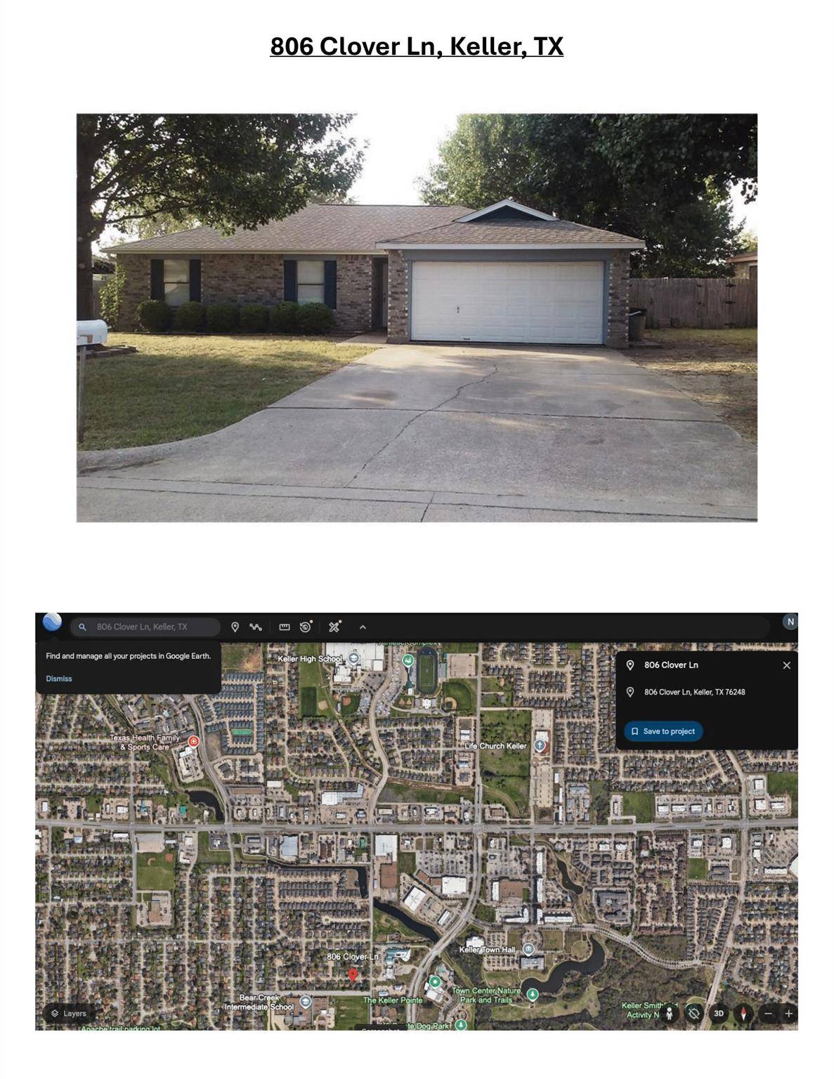Keller, TX 76248,806 Clover LN
