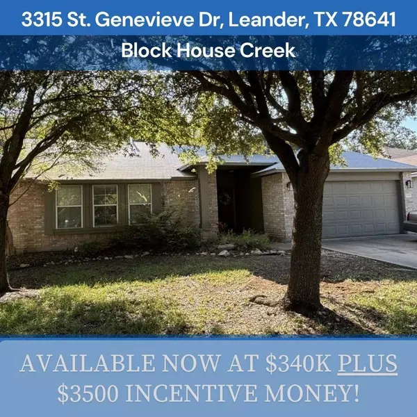 Leander, TX 78641,3315 St Genevieve DR