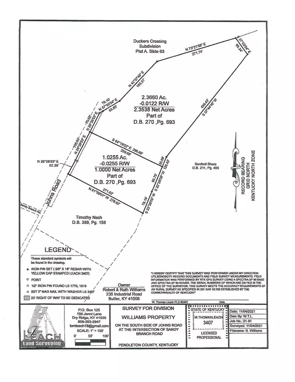 Butler, KY 41006,2.36 AC Johns Road