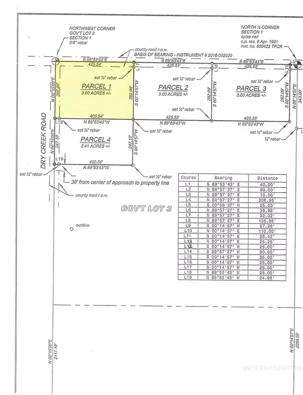 TBD 800 South Road (3 Ac) Parcel 2, Murtaugh, ID 83344