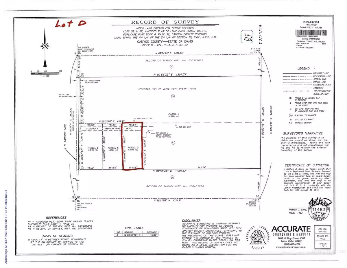 Middleton, ID 83644,TBD Fletchers Meadow Ln. Lot D