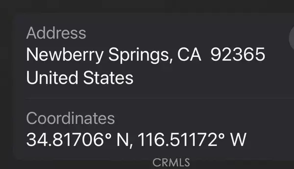 Newberry Springs, CA 92365,0 NA