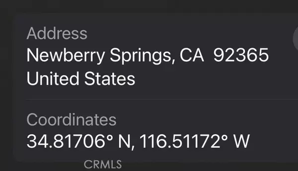 Newberry Springs, CA 92365,0 NA