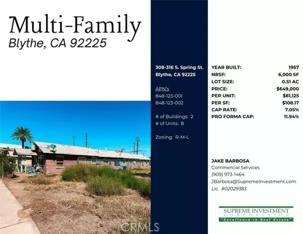 Blythe, CA 92225,316 S Spring Street