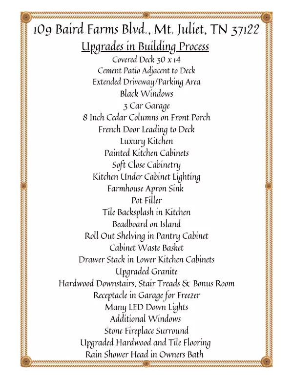 Mount Juliet, TN 37122,109 Baird Farms Blvd