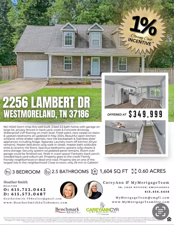 Westmoreland, TN 37186,2256 Lambert Dr